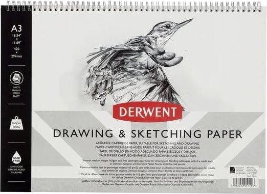 DERWENT Drawing & Sketching Paper A3/30 listov/165 g/m2
