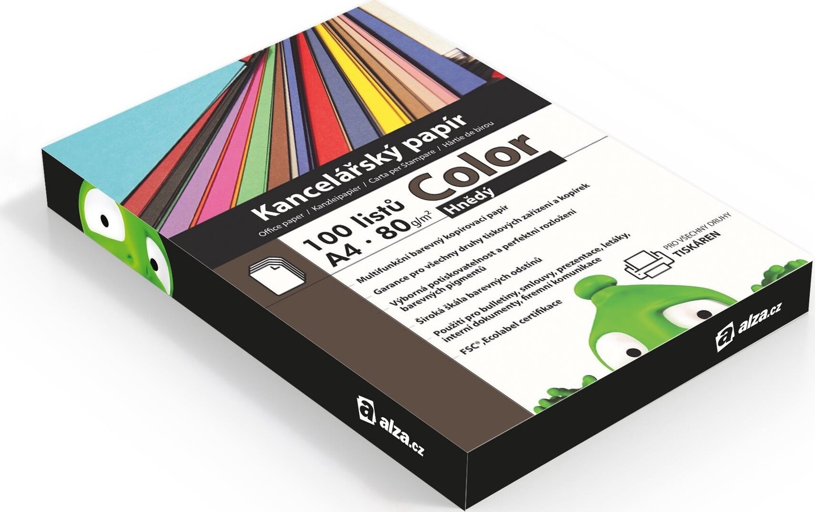 Alza Color A4 hnedý 80g 100 listov