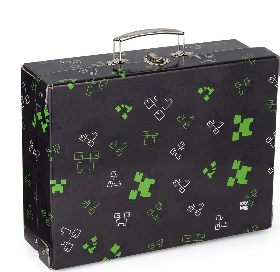 Oxybag Kufrík lamino hranatý A4 OXY NEXT Green Cube