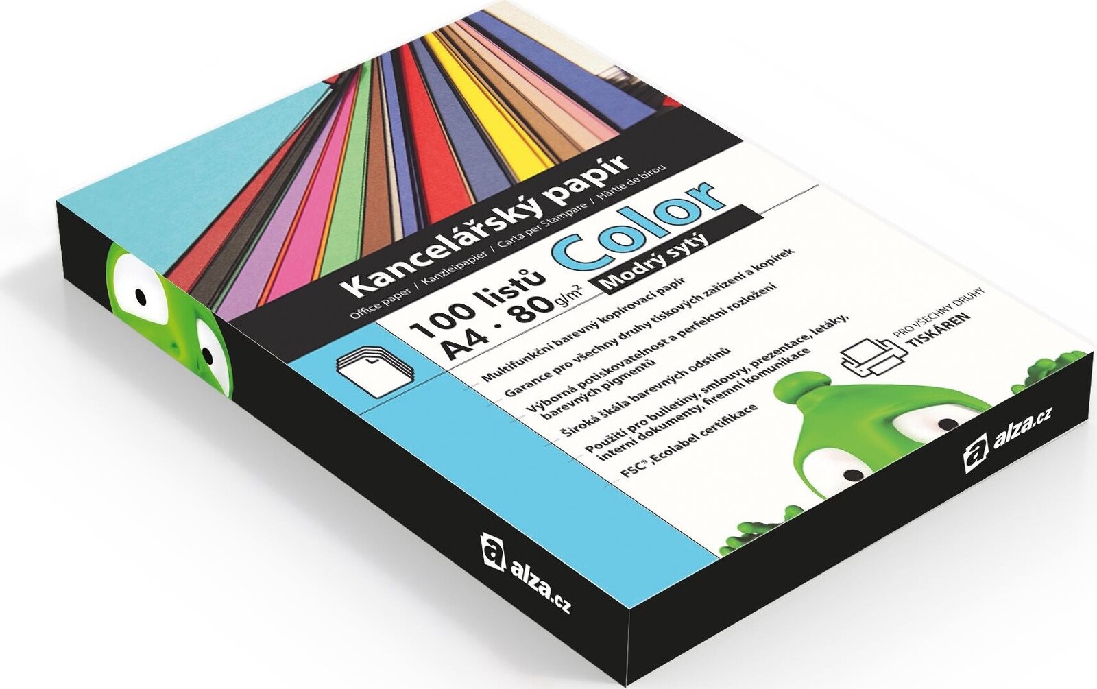 Alza Color A4 modrý sýty 80g 100 listov