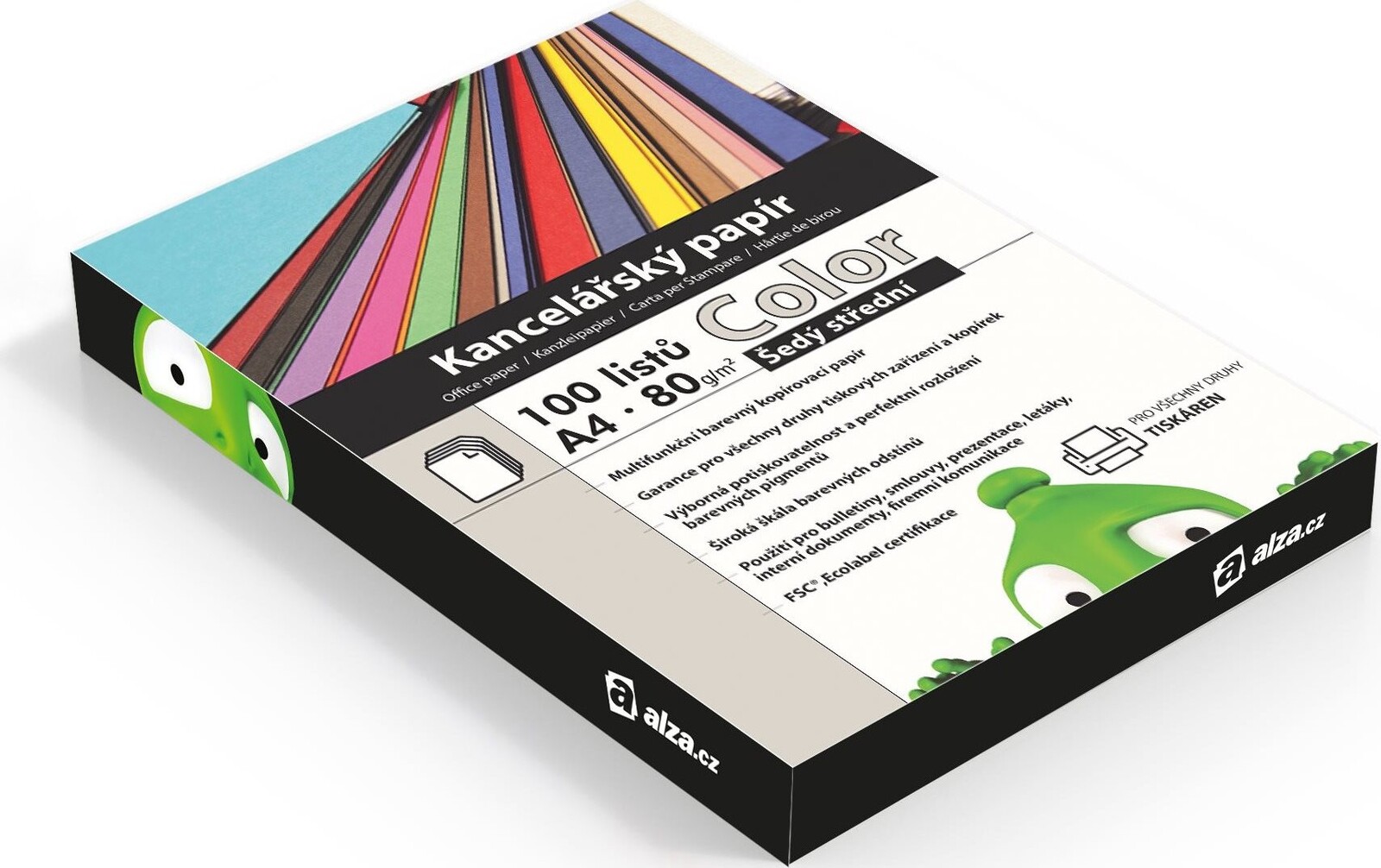 Alza Color A4 sivý 80g 100 listov