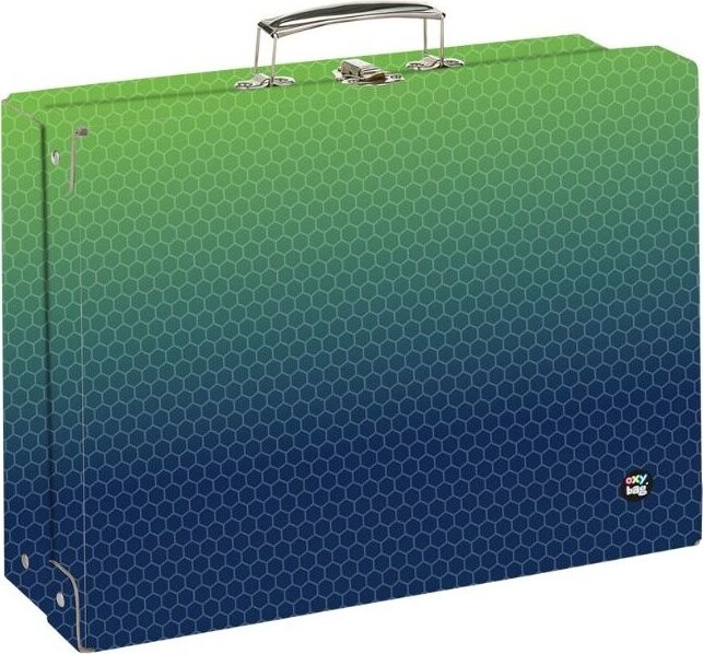 Oxybag Kufrík lamino hranatý A4 OXY NEXT Ombre Green