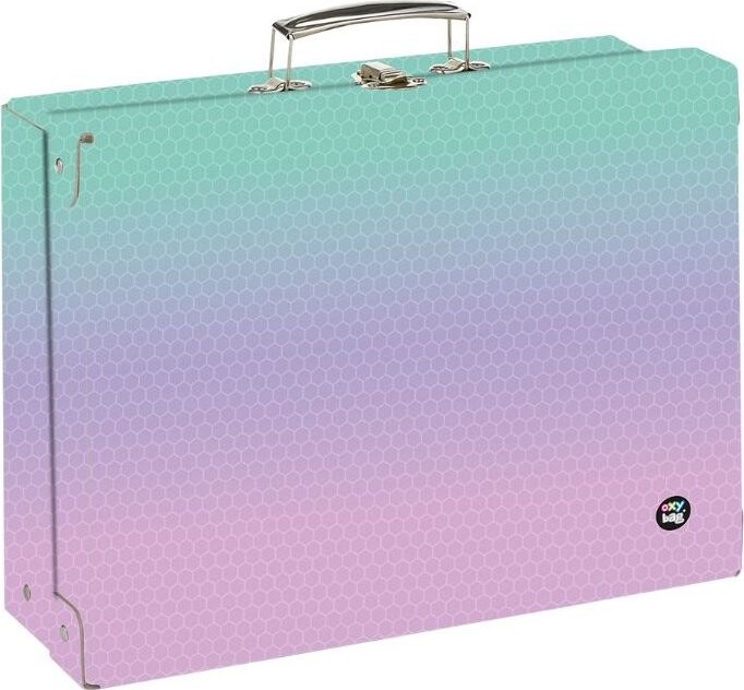 Oxybag Kufrík lamino hranatý A4 OXY NEXT Ombre Pink