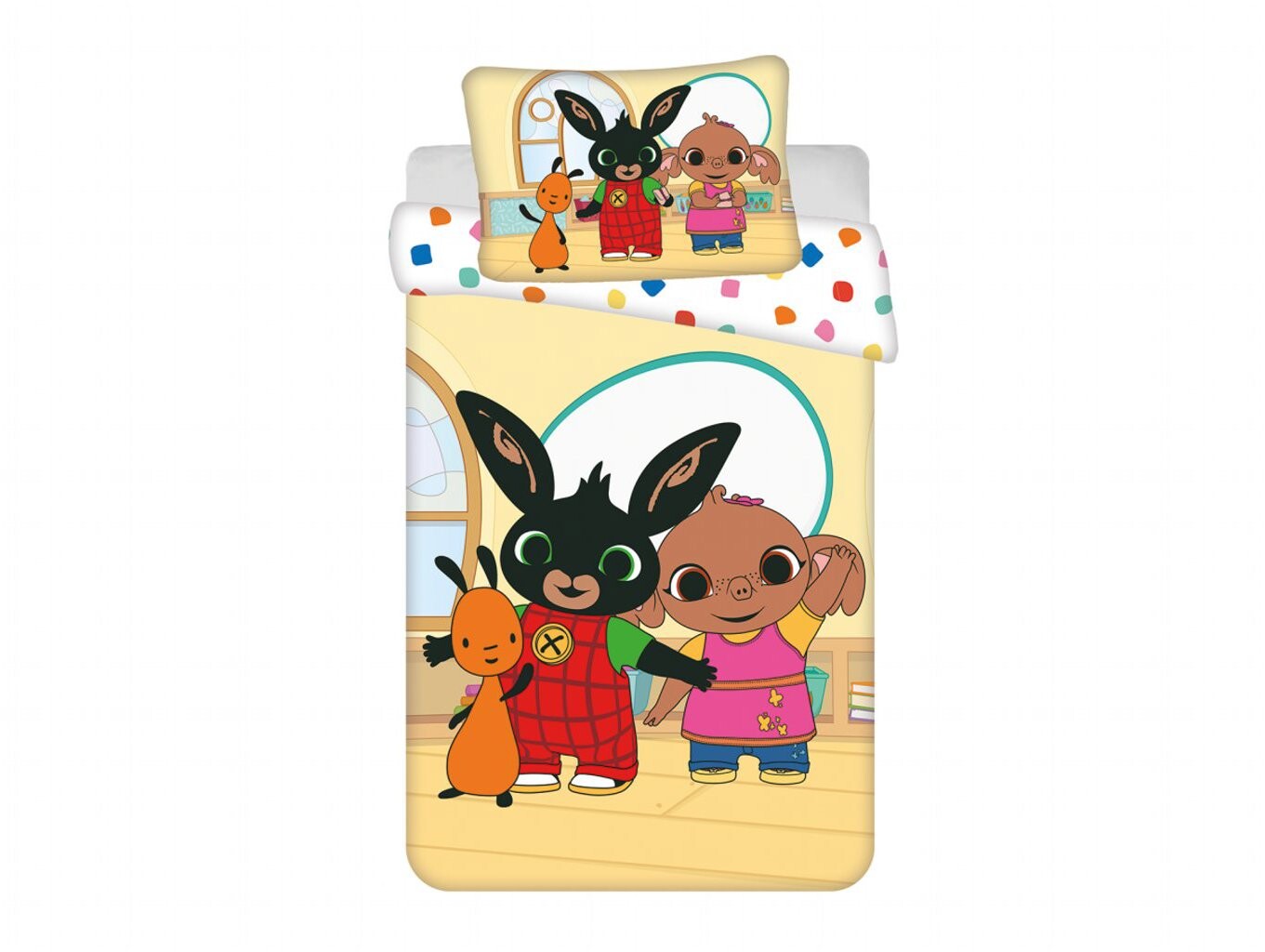 Jerry Fabrics Povlečení do postýlky Králíček Bing Playroom baby 100 × 135, 40 × 60 cm