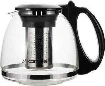 Kamille Sklenená kanvica na čaj s antikorovým sitkom 1100 ml