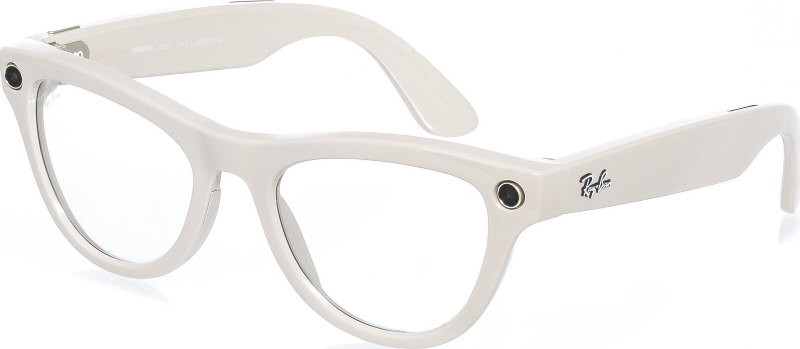 Meta RAY-BAN Meta Skyler (Standard) Smart Glasses (Gen 2) – Shiny Chalky Grey, Clear to Sapphire Tra