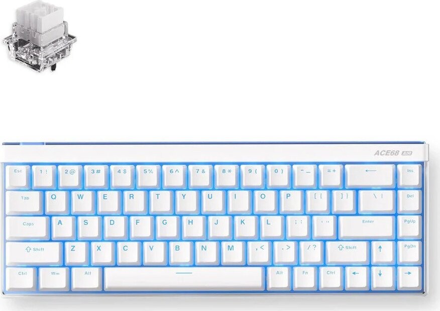 MCHOSE Ace 68 Air (Esports) Hall Effect Mount Tai Magnetic Switch – Snow White