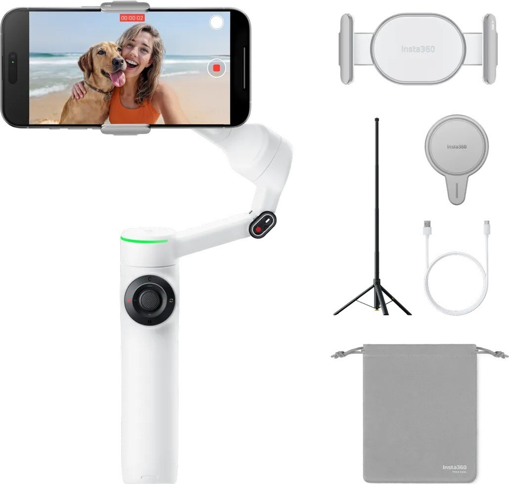 Insta360 Flow 2 Pre AI Tracker Bundle/ Summit White