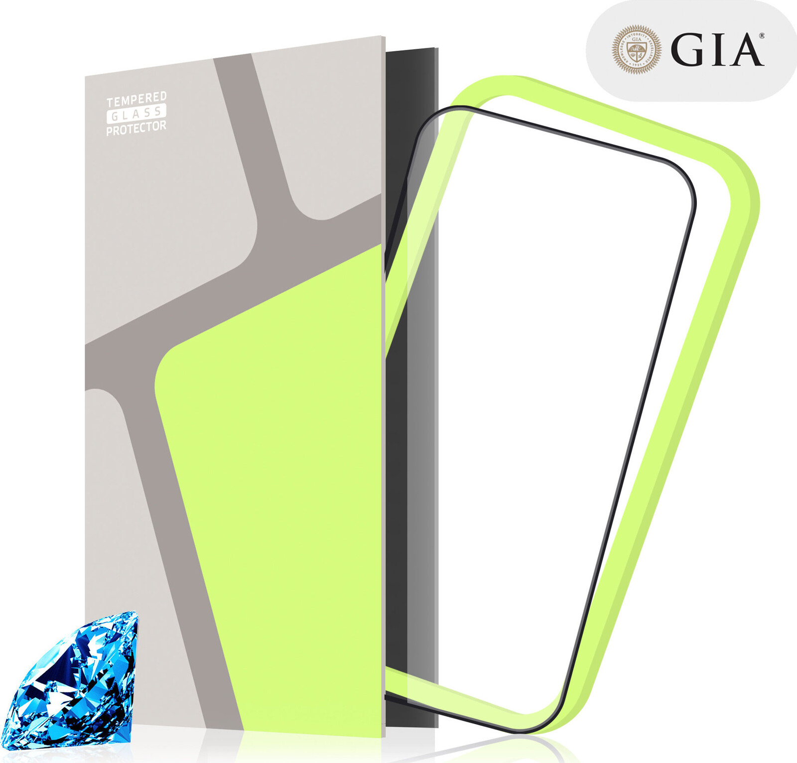 Tempered Glass Protector zafírové na iPhone 17e/16e/14/13/13 Pro + GIA certifikát (55-karátové)