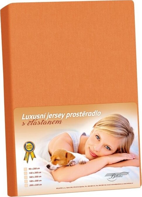 BELLATEX KL5 Jersey s elastanom 200 cm × 220 cm 349 mandarínková