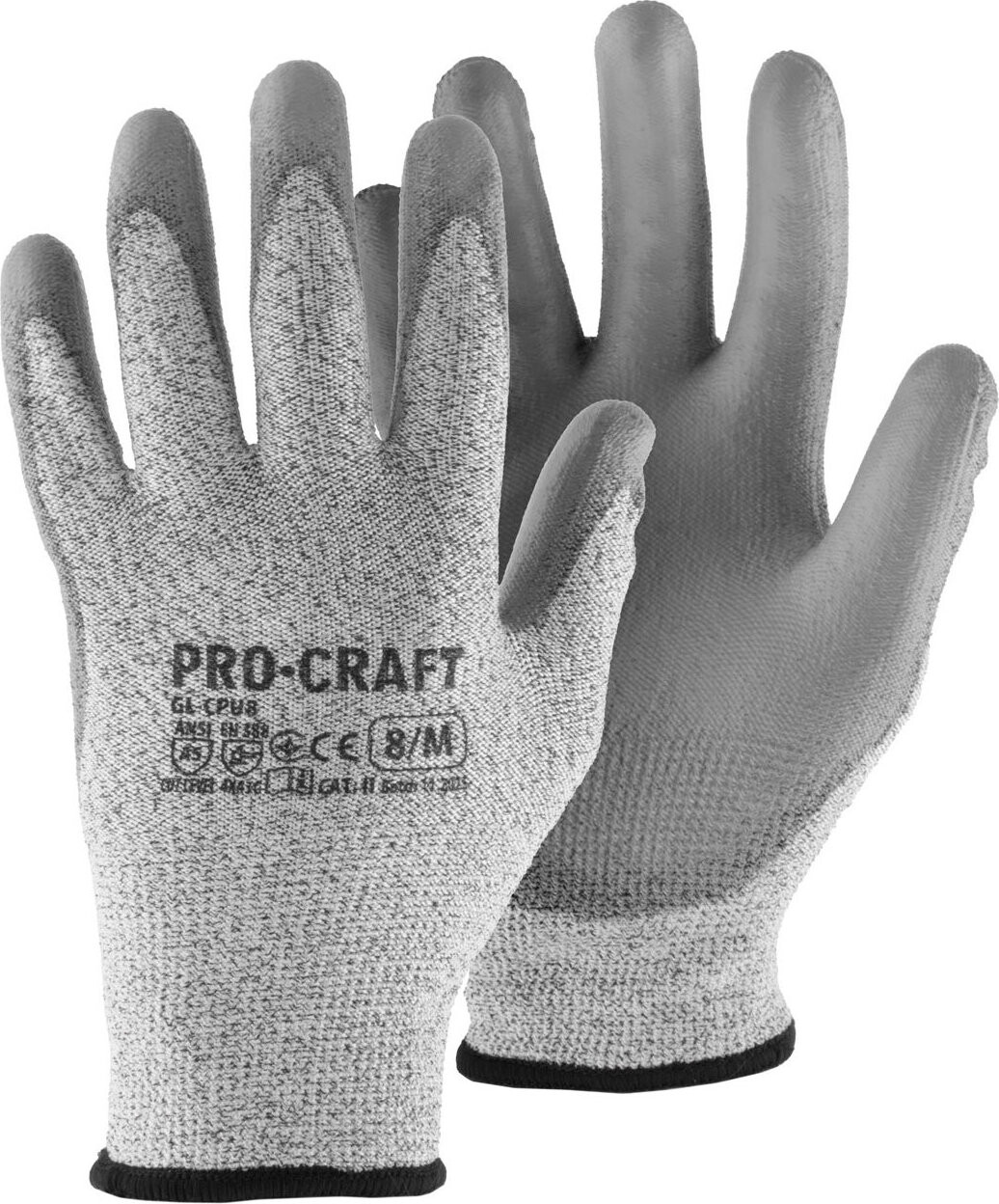 Procraft Pracovní rukavice polyuretanové odolné proti proříznutí XL, GL-CPU10
