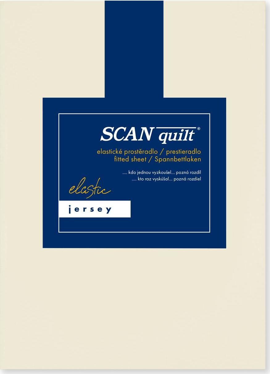 SCANquilt plachta na posteľ JERSEY ELASTIC LYCRA natur 90 × 200 cm