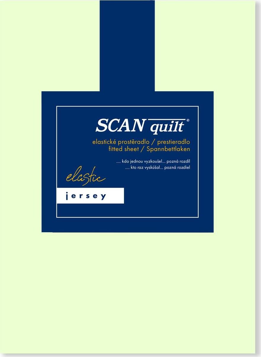 SCANquilt plachta na posteľ JERSEY ELASTIC LYCRA svetlozelená 180 × 200 cm