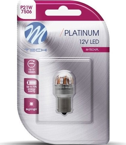 M-Tech BA15s P21/5W 12 – 24 V 15 LED červené 1 ks