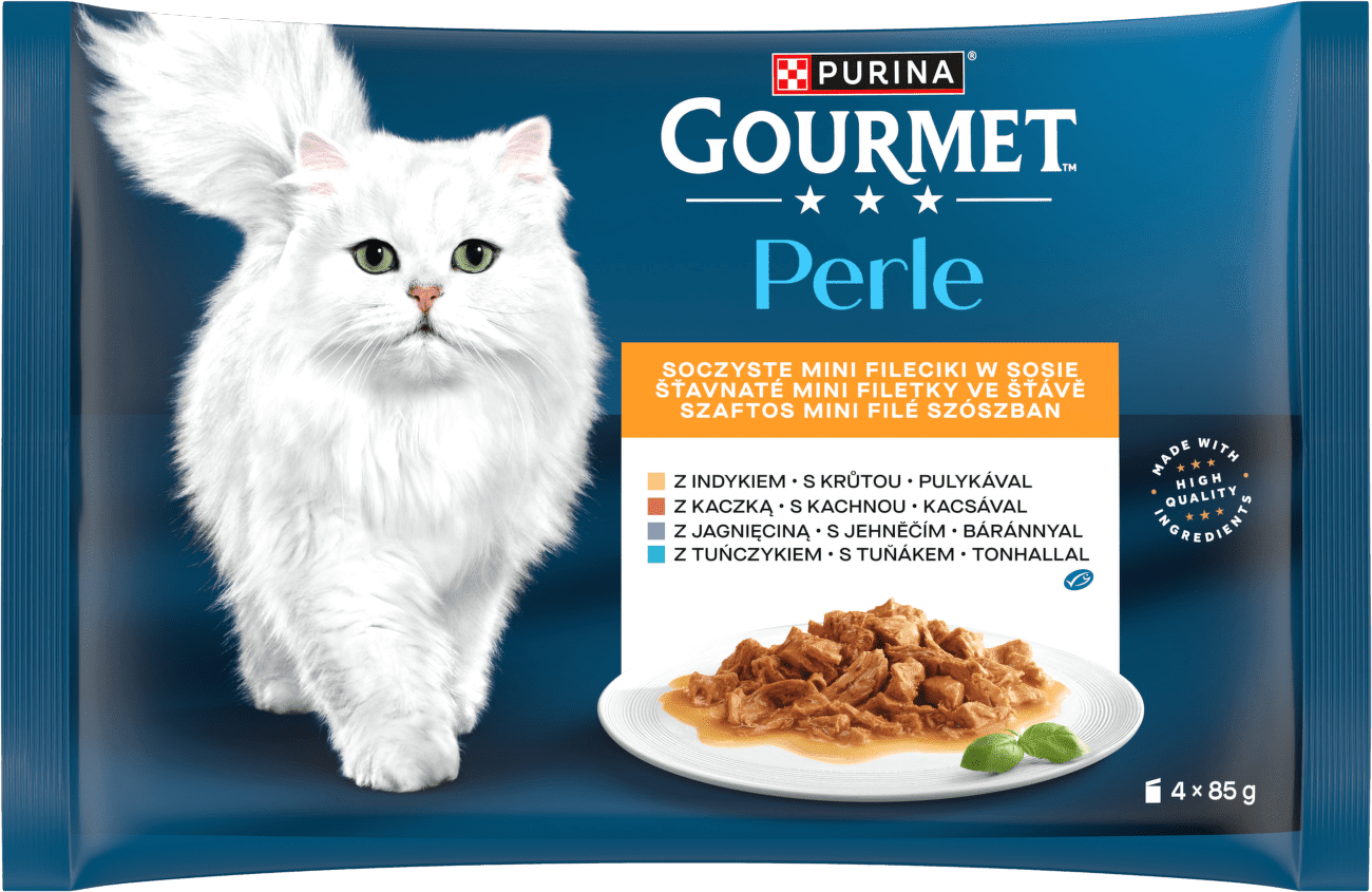 Gourmet Perle morka, tuniak, kačica, jahňa 4 x 85 g