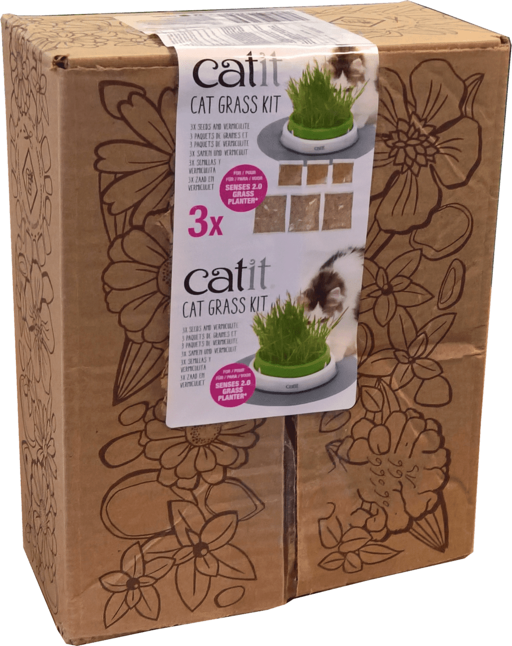 Catit tráva pre mačky Catit Cat Grass Kit 3x 0,7l