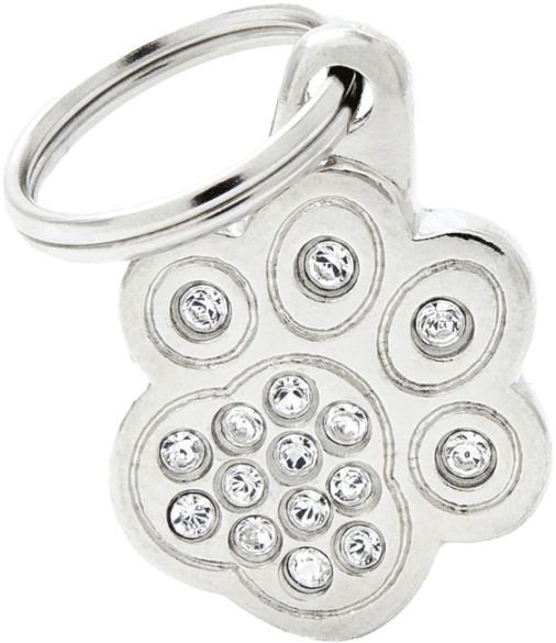 Známka My Family Chic Swarovski labka strieborná