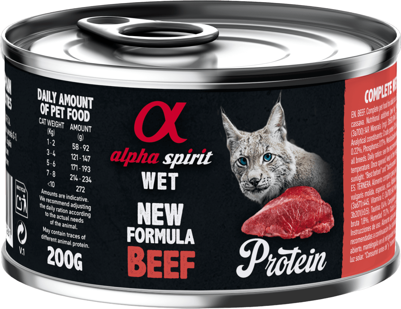 Alpha Spirit Cat Adult Beef Protein 200g
