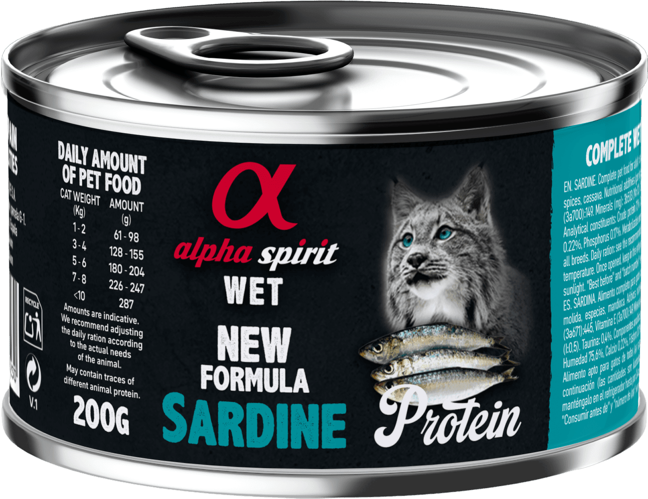 Alpha Spirit Cat Adult Sardine Protein 200g