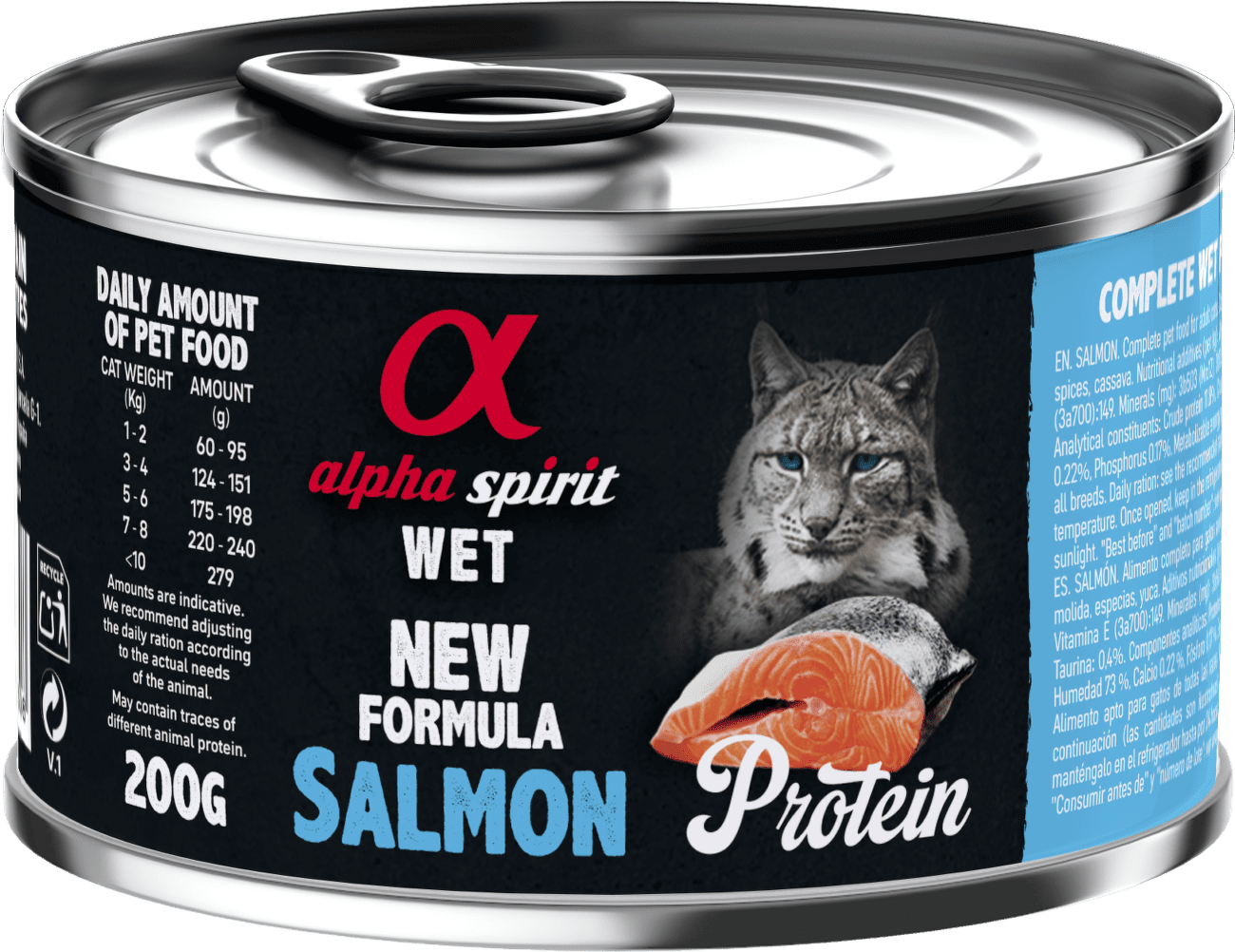 Alpha Spirit Cat Adult Salmon Protein 200g