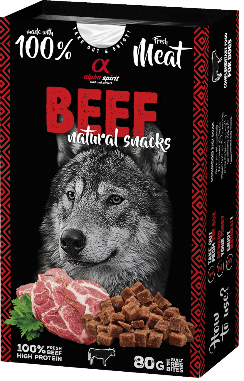 Alpha Spirit Dog Naturals Beef 80g