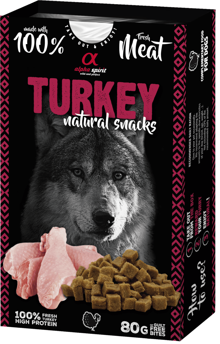 Alpha Spirit Dog Naturals Turkey 80g