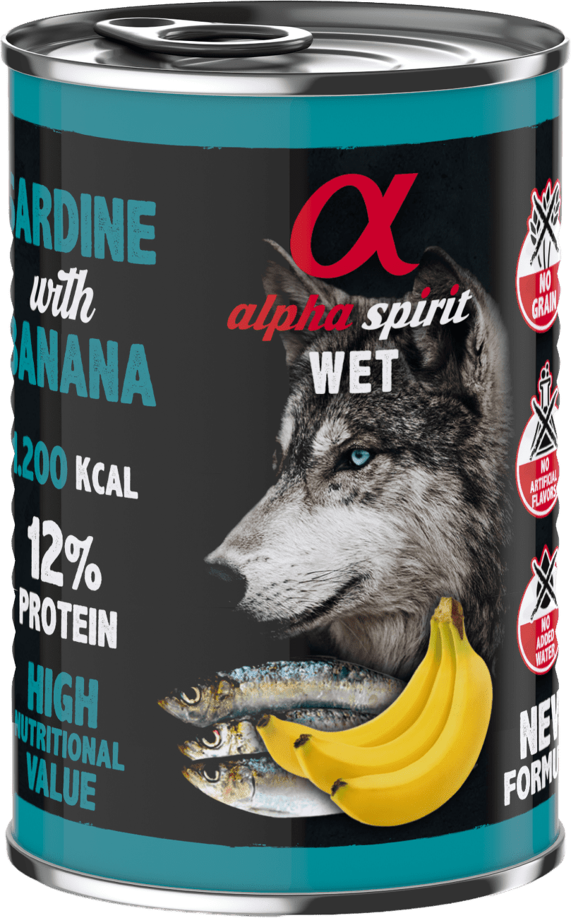 Alpha Spirit Dog Sardine & Banana 400g