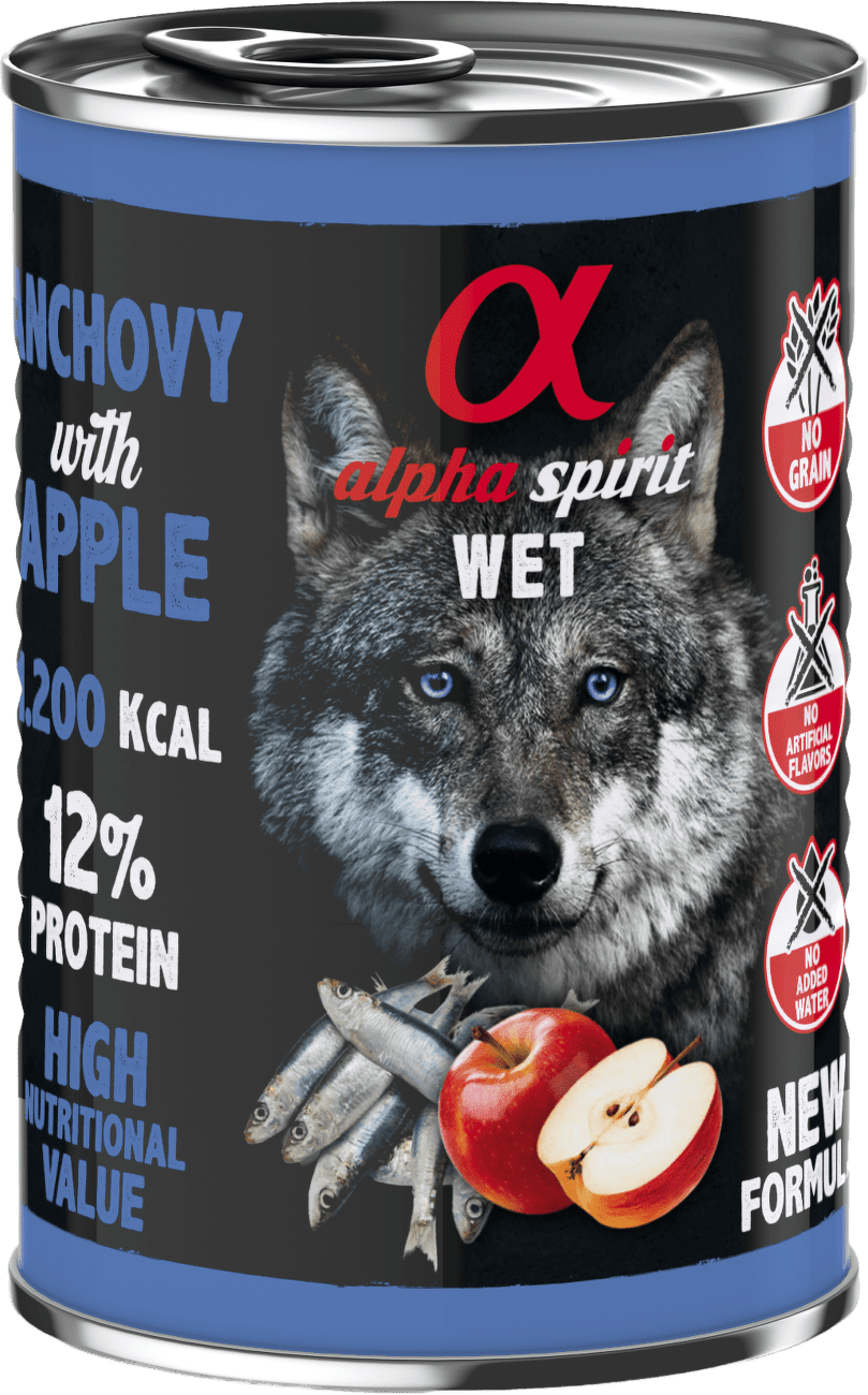 Alpha Spirit Dog Anchovy with Red Apple 400g