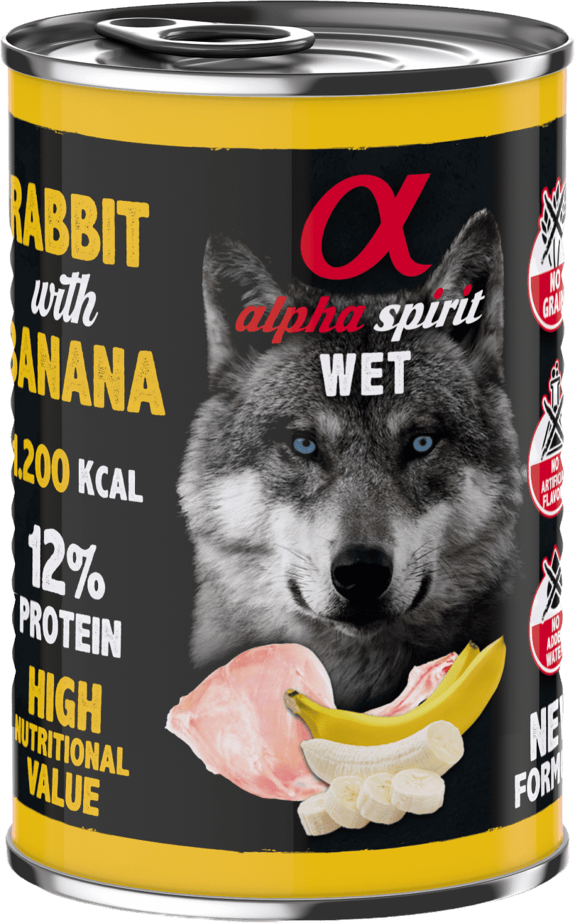 Alpha Spirit Dog Rabbit & Banana 400g