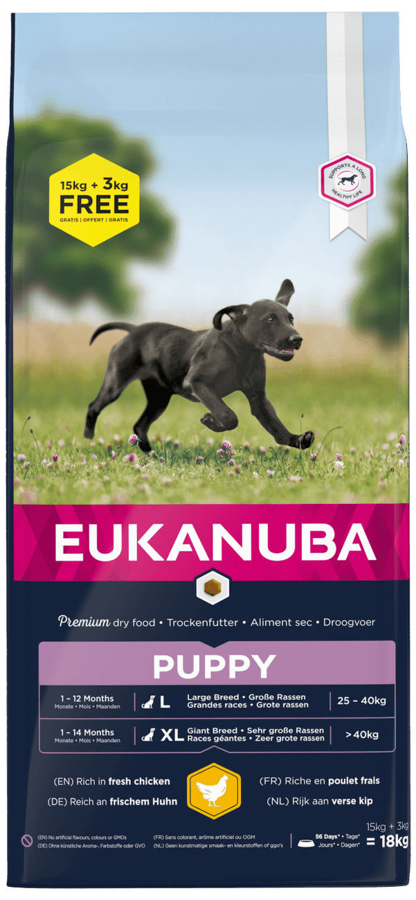 EUK puppy large 15+3kg ZDARMA