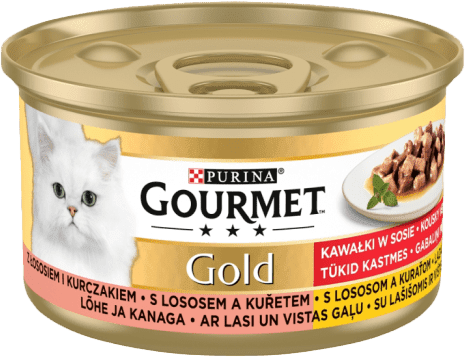 Gourmet Gold s lososom a kuracím 85 g