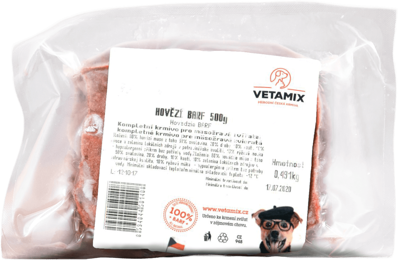Barf Vetamix hovädzie 500g
