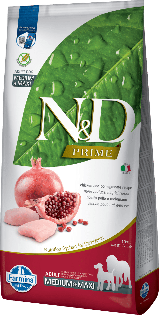 ND Dog Prime Adult kura a granátové jablko 12 kg