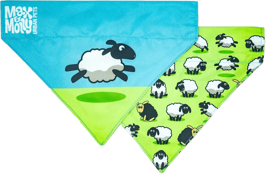 Max & Molly dog šatka bandana - black sheep L