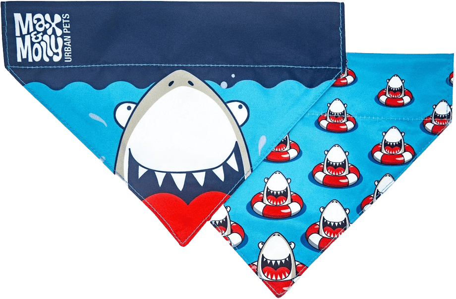 Max & Molly dog šatka bandana - frenzy the shark L