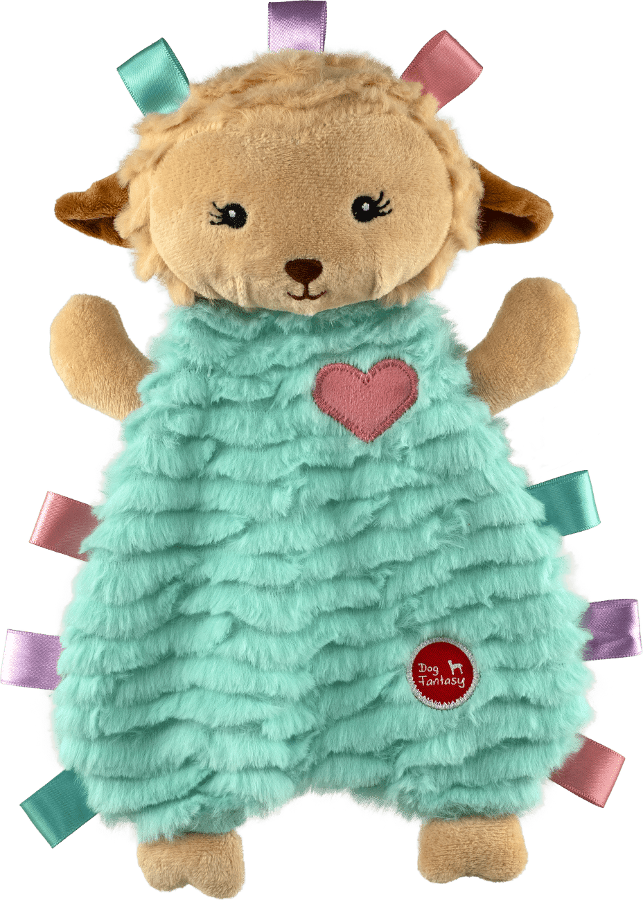 Hračka Dog Fantasy Cuddle ovečka tyrkysová 29 cm