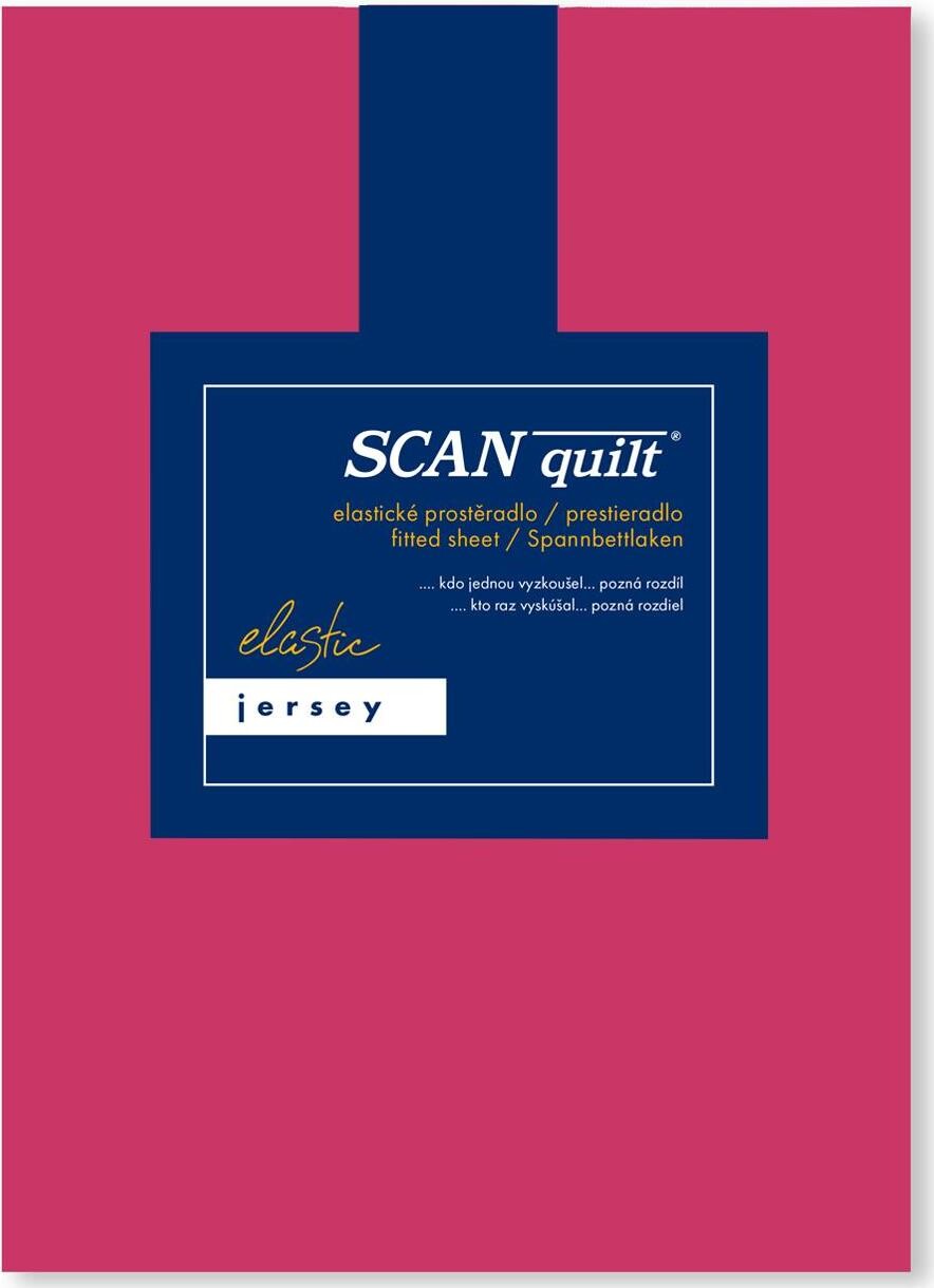 SCANquilt plachta na posteľ JERSEY ELASTIC LYCRA fuksiová 90 × 200 cm