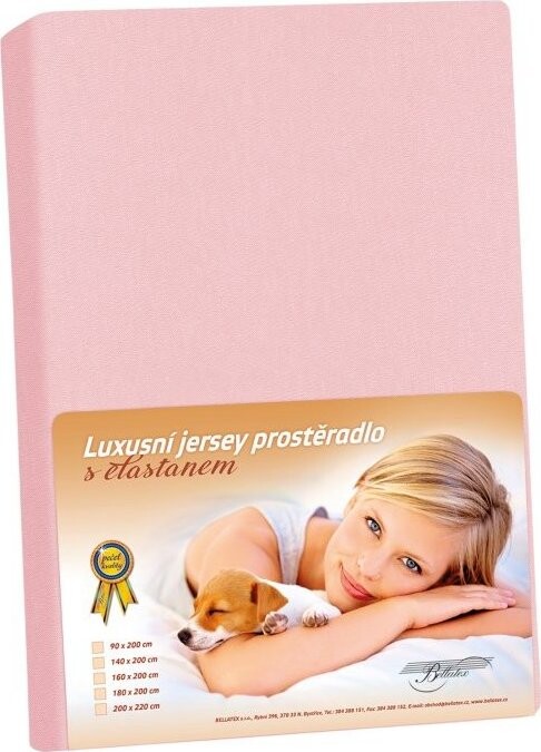 BELLATEX KL2 Jersey s elastanom 140 × 200 cm 310 ružová