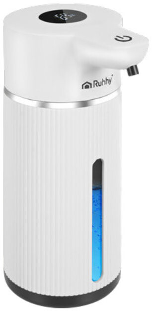 Ruhhy 27653 Bezdotykový dávkovač mýdla 420 ml, LED, USB-C, bílý
