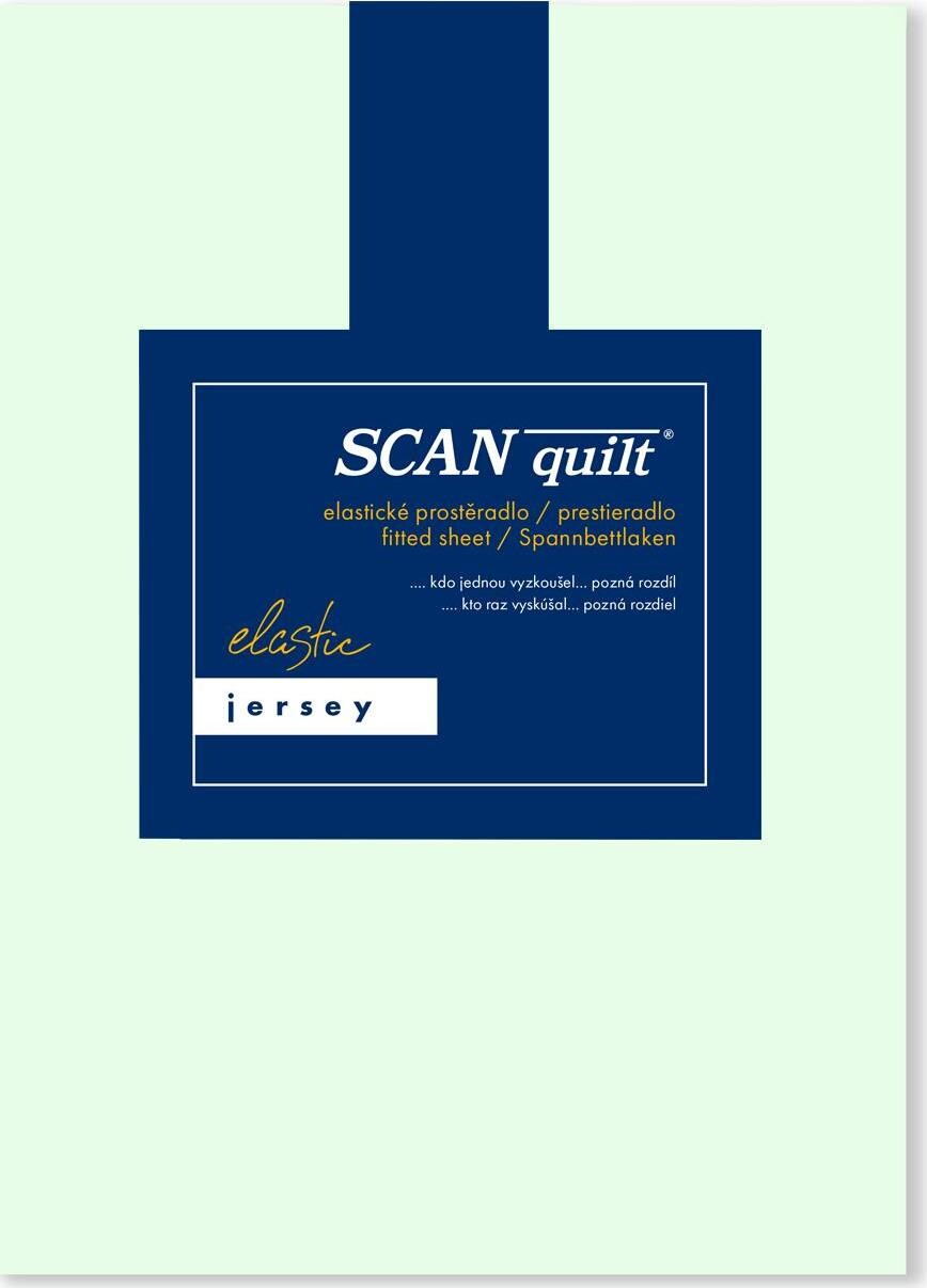 SCANquilt plachta na posteľ JERSEY ELASTIC LYCRA mentolová 180 × 200 cm