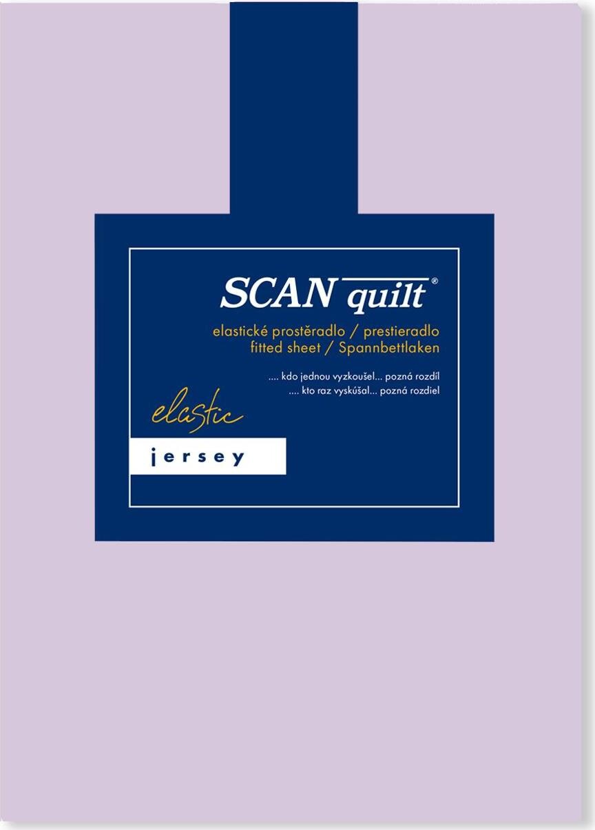 SCANquilt plachta na posteľ JERSEY ELASTIC LYCRA svetlofialová 140 × 200 cm