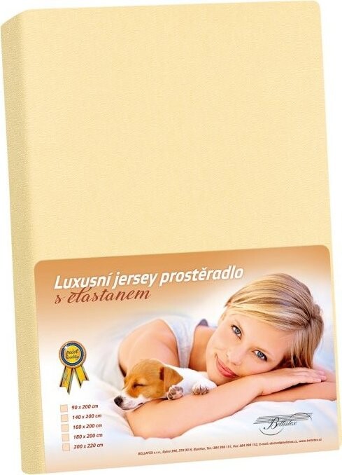 BELLATEX KL4 Jersey s elastanom 180 × 200 cm 304 vanilková