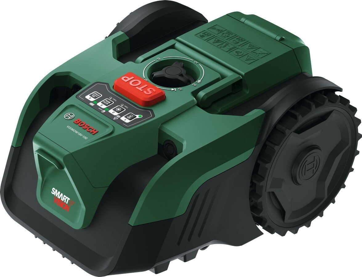 BOSCH – Robotická kosačka Visimow 18 V-100 0.600.8E1.002 (1 × 4 Ah) + náhradné nože
