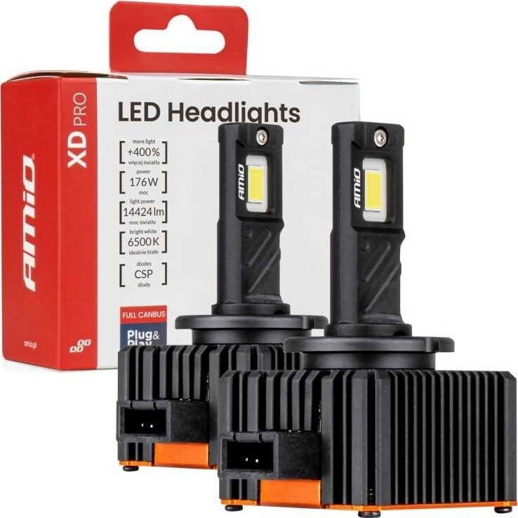 AMIO LED žiarovky D3S 7212 LM XD FULL CANBUS, 2 ks