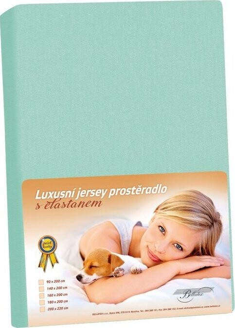 BELLATEX KL5 Jersey s elastanom 200 cm × 220 cm 327 tyrkysová
