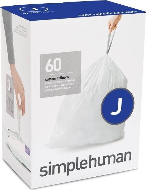 Simplehuman Vrecká do koša typ J, 30 – 45 l, 3× balenie po 20 ks (60 vreciek)