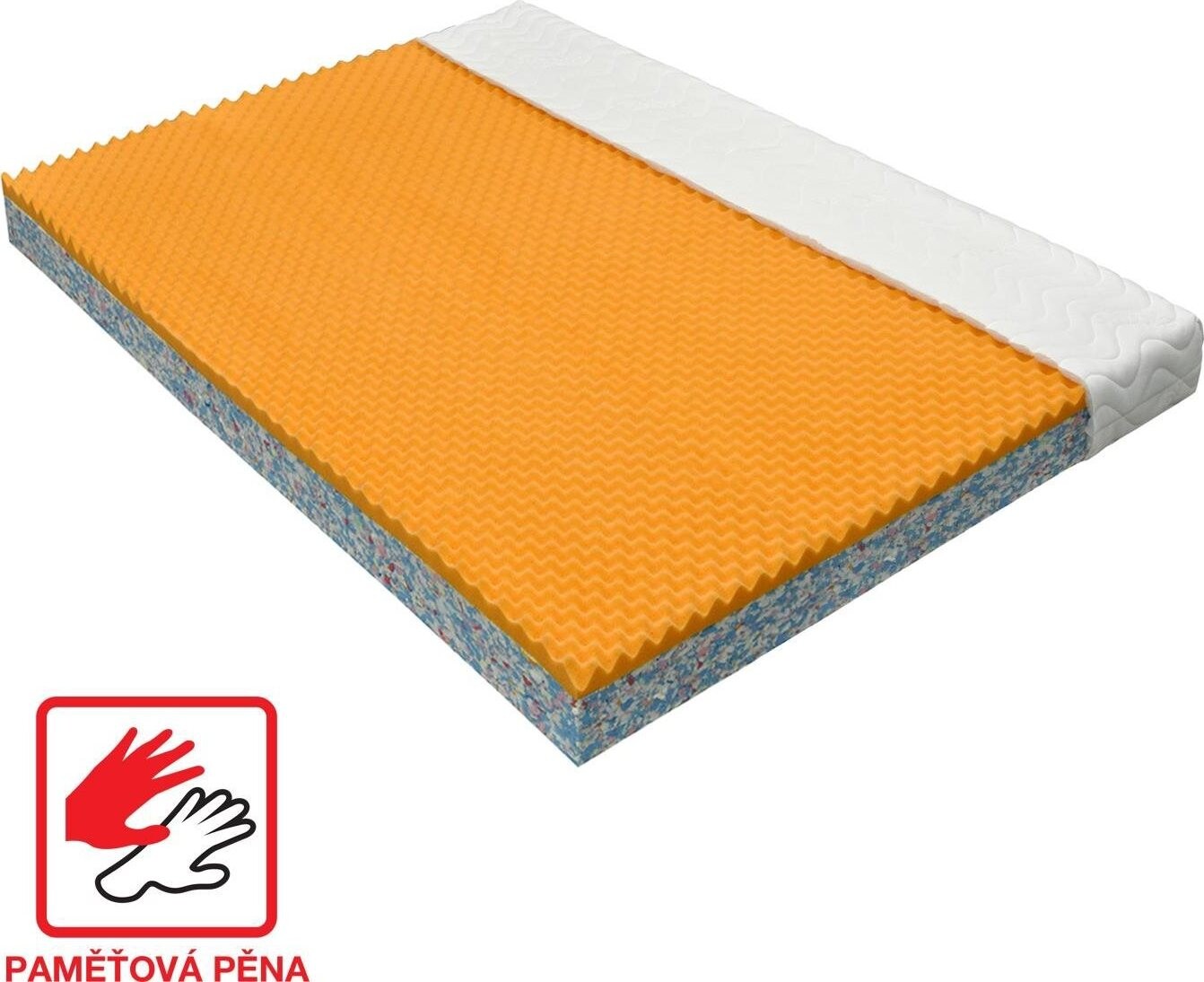 IDEA nábytok Matrac s poťahom IDEA VISCO M18, 140 × 200 × 15 cm