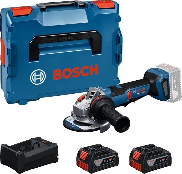 BOSCH Professional Uhlová brúska AKU GWS18V-11PS, L-Boxx 0.601.9N4.302 (2× 5 Ah)