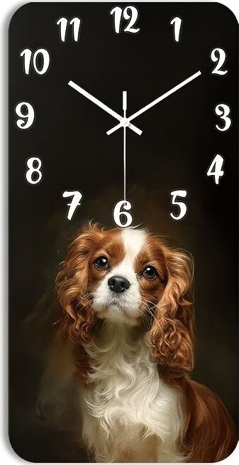 Predator Q1 Nástenné hodiny Cavalier King Charles, 58 cm × 29 cm