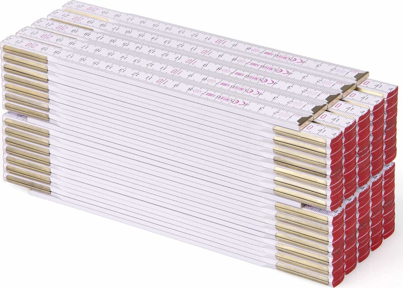 METRIE Profi 15 skladací meter 3 m, biely, 10 ks